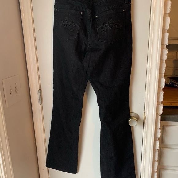 WHBM black sleek boot cut mid rise jeans. Size 10 - Picture 2 of 9